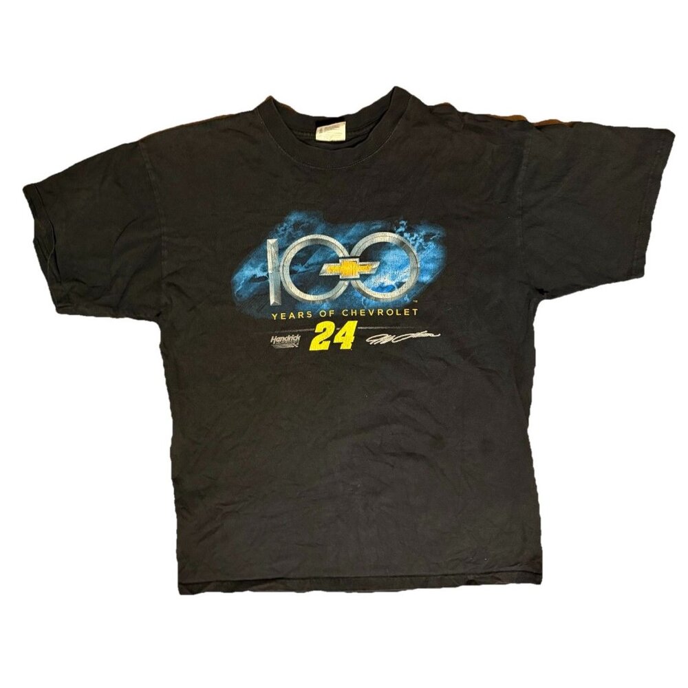 NASCAR T-shirt 100 Years Of Chevrolet Black Size Large 100% Cotton